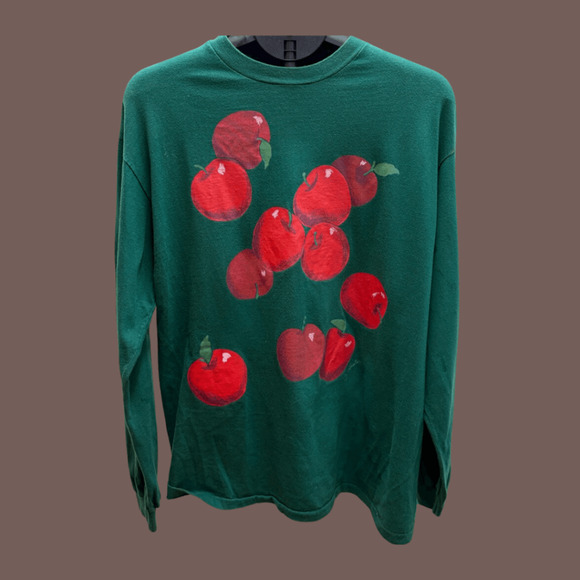 Hanes Other - Hanes Apple Print Long Sleeve | Green | Size L | Vintage